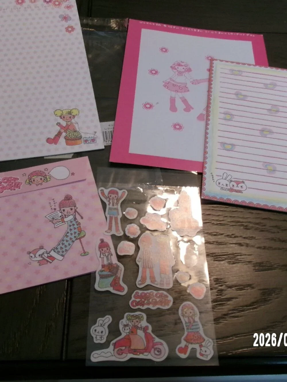 San-X Super Cutie Girls Rush stationery set from Japan New Quantity in listing